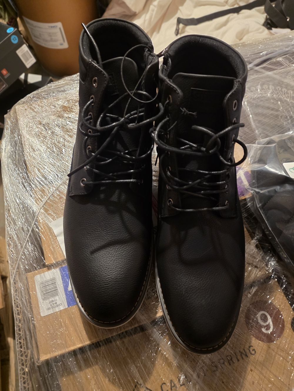 Steve Madden Men's Black Chukka Lace-Up Boots